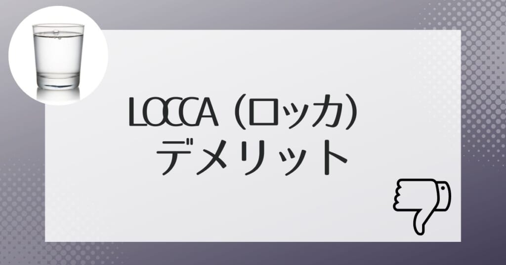 Locca(ロッカ)の契約前に確認しておきたいデメリット