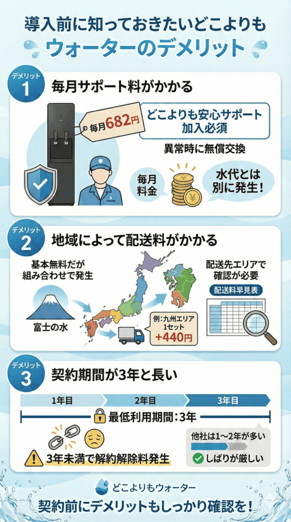 導入前に知っておきたいどこよりもウォーターのデメリット